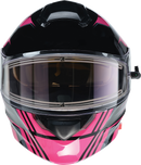 Z1R Solaris 2.0 Helmet - First Tracks Electric Dual Pane Shield - Large Black/Pink 0120-0846