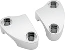 Bikers Choice Chrome Smooth Riser Clamps for Harley-Davidson Touring and Softail Models Part
