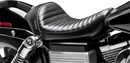 LE PERA Stubs Cafe Seat - Pleated - Black - FXD '06-'17 LK-421PT