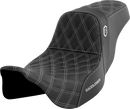 SADDLEMEN Pro Series SDC Performance Seat - w/o Backrest - Silver Stitch - FLH/FLT '08-'23 SC80807SIL