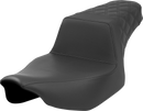 SADDLEMEN Step-Up Seat - Rear Lattice Stitch - Black - FL '23-'24 823-07-173