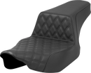 SADDLEMEN Step-Up Seat - Front Lattice Stitch - Black - Extended Reach - FL '23-'24 823-07E-172