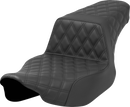 SADDLEMEN Step-Up Seat - Full Latice Stitch - Black - Extended Reach - FL '23-'24 823-07E-175