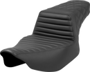 SADDLEMEN Step-Up Seat - Front Tuck-n-Roll/Rear Lattice - Black - Extended Reach - FL '23-'24 823-07E-176