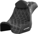 SADDLEMEN Pro Series SDC Performance Seat - w/ Backrest - White Stitch - Dyna '06-'17 SC80604WHIRT