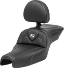 SADDLEMEN Roadsofa™ Seat - with Backrest - Carbon Fiber - XL '04-'22 807-03-185BR