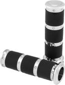PERFORMANCE MACHINE (PM) Contour XLS Renthal Wrapped Grips - Cable - Chrome (Part Number 0063-2086-CH)