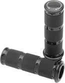 Performance Machine Contour XLS Renthal Wrapped Grips - Black, Part Number 0063-2087-B