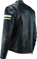 Kuryakyn River Road Hoodlum Vintage Leather Jacket for Powersports, Small