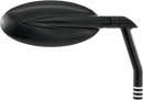Performance Machine (PM) Vision Side View Mirror - Oval, Black/Contrast Cut, Fits Left and Right Applications