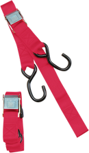 PARTS UNLIMITED Heavy-Duty Cam Buckle Tie-Downs - 1-1/2" x 6' - Red TD0010