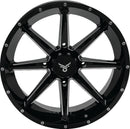 QuadBoss Slicer 18x7 PowerSports Wheel with Bull Logo Center Caps