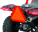 QuadBoss ATV Safety Emblem - Orange and Impact-Resistant Reflective Badge for Enhanced Visibility