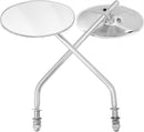 Oval Mirror Chrome Long Stem