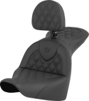 SADDLEMEN RoadSofa™ Seat - Lattice Stitch - with Driver Backrest - FLFB/FXBR '18-'24 818-27-182BR