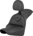 SADDLEMEN RoadSofa™ Seat - Black - with Driver Backrest - FLFB/FXBR '18-'24 818-27-187BR