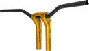PERFORMANCE MACHINE (PM) Phatbar & Riser Kit - Internal Wiring - 9 inches - Gold Ops 0208-2195M-SMG