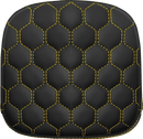 SADDLEMEN Sissy Bar Pad - Honeycomb - Gold Stitching 040749GOL
