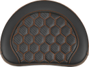 SADDLEMEN RoadSofa™ Sissy Bar Pad - Honeycomb - Orange Stitching 051349ORA