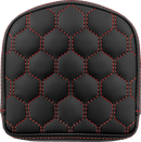 SADDLEMEN RoadSofa™ Sissy Bar Pad - Honeycomb - Red Stitching 040849RED