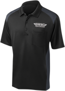 THROTTLE THREADS Drag Specialties Polo Shirt - Black/Charcoal - 3XL DRG30CS416BCH3X