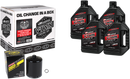 MAXIMA RACING OIL Quick Change Twin Cam Synthetic 20W-50 Oil Change Kit - Black Filter 90-119014PB