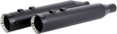 KHROME WERKS 4-1/2" HP-Plus® Slip-On Mufflers - Black with Turbine - Touring 202870
