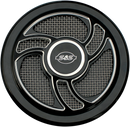 S&S CYCLE Air Cleaner Cover - Torker - Black 170-0206