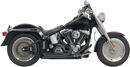 BASSANI XHAUST Pro Street Exhaust - Black - Turn Out - '86-'17 Softail 1S24DB