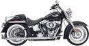 BASSANI XHAUST True Duals Exhaust System with Fishtail Mufflers - 30" - Softail 1S46E-30