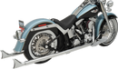 BASSANI XHAUST True Duals Exhaust System with Fishtail Mufflers - 36" - Softail 1S46E-36
