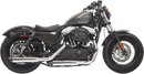 BASSANI XHAUST Firepower Series Slip-On Mufflers - Chrome/Black - Slash-Cut - Sportster 1X27SB