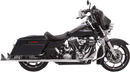 BASSANI XHAUST Fishtail Mufflers - Chrome - w/ Baffle - 36" - 95-'16 Touring 1F27E36