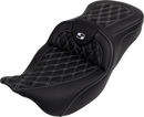 SADDLEMEN Roadsofa™ Seat - with Backrest - White Stitch - FL '08-'23 808-07B-182B6