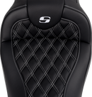 SADDLEMEN Roadsofa™ Seat - with Backrest - White Stitch - FL '08-'23 808-07B-182B6