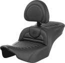SADDLEMEN Roadsofa™ Seat - with Backrest - Tuck-n-Roll - FLTR/FLHX '23-'24 823-07-202B0