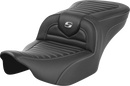SADDLEMEN Roadsofa™ Seat - without Backrest - Tuck-n-Roll - Carbon Fiber - FLTR/FLHX '23-'24 823-07-20400