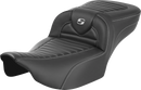 SADDLEMEN Roadsofa™ Extended Reach Seat - without Backrest - Tuck-n-Roll - Carbon Fiber - FLTR/FLHX '23-'24 823-07-20500