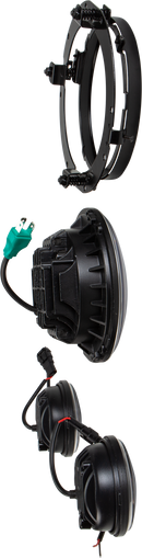 Led Headlight/Passing Lamp Set Black