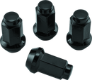 QuadBoss 3/8 inch 24 - 14mm Outer Diameter Black Lug Nuts (Set of 4)