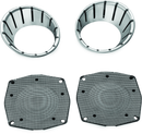 Kuryakyn LED Speaker Bezels for 1996-2013 Harley-Davidson Touring and Trike Models – Chrome Finish with Blue Illumination Part