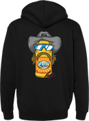 DBK YHAP-STACHEMULL-M Stache Mullet Moto Youth Hoodie in Black