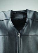 Kuryakyn River Road Plains Leather Vest for Powersports - Black, Small