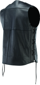 Kuryakyn Leather By River Road Old Skool Leather Vest Black - Large