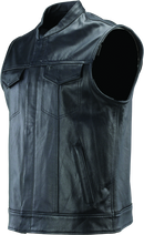 Kuryakyn Leather by River Road Vandal Club Vest in Black – Small