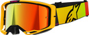 ALPINESTARS GOGGLES Vision 8 Goggle - Corp - Yellow/Pink - Red Mirror Lens 5101625-5023