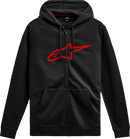 ALPINESTARS Ageless V3 Zip Hoodie - Black/Red - Medium 1244-51490-1030-M