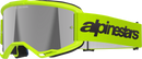 ALPINESTARS GOGGLES Vision 3 Goggle - Wordmark - Yellow Fluo - Silver Mirror Lens 5103225-5299