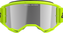 ALPINESTARS GOGGLES Vision 3 Goggle - Wordmark - Yellow Fluo - Silver Mirror Lens 5103225-5299