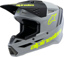 ALPINESTARS Youth SM3 Helmet - Radium - Matte Gray/Black/Yellow Fluo - Medium 8301825-9510-YM